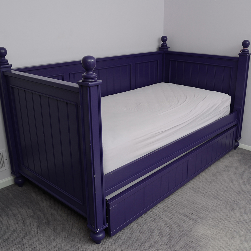 Purple Painted Trundle Bed EBTH